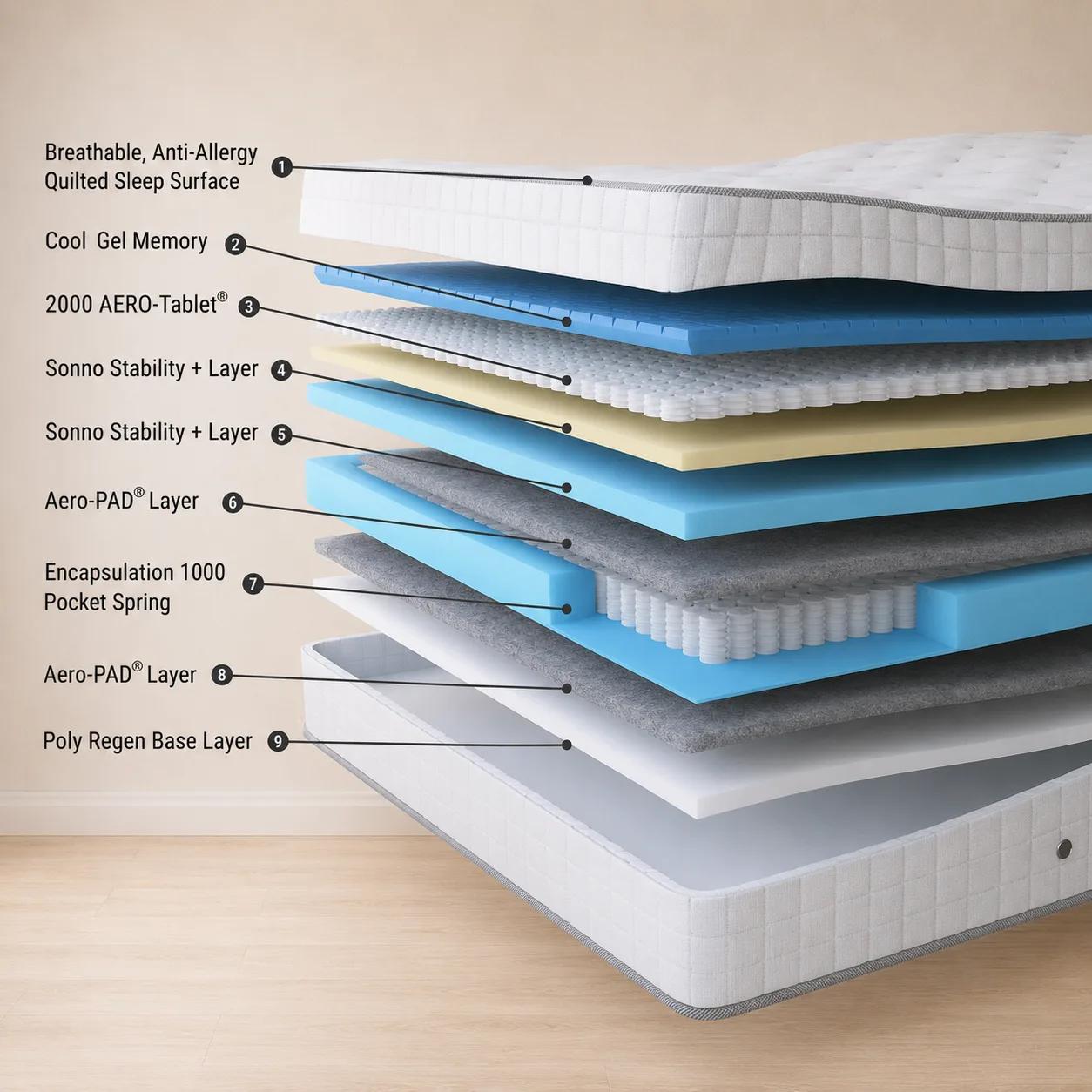 Cool Gel Memory 3000 Mattress in View 1